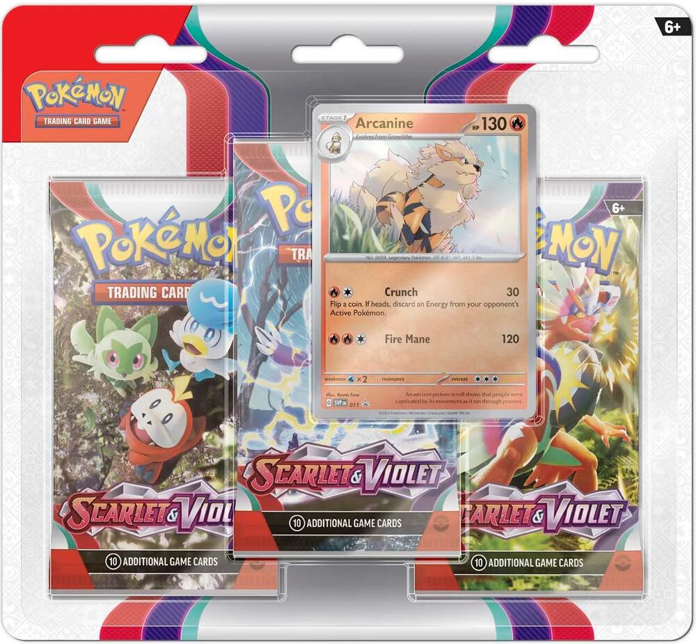 Scarlet & Violet 3 Pack Blister Assorted style may vary