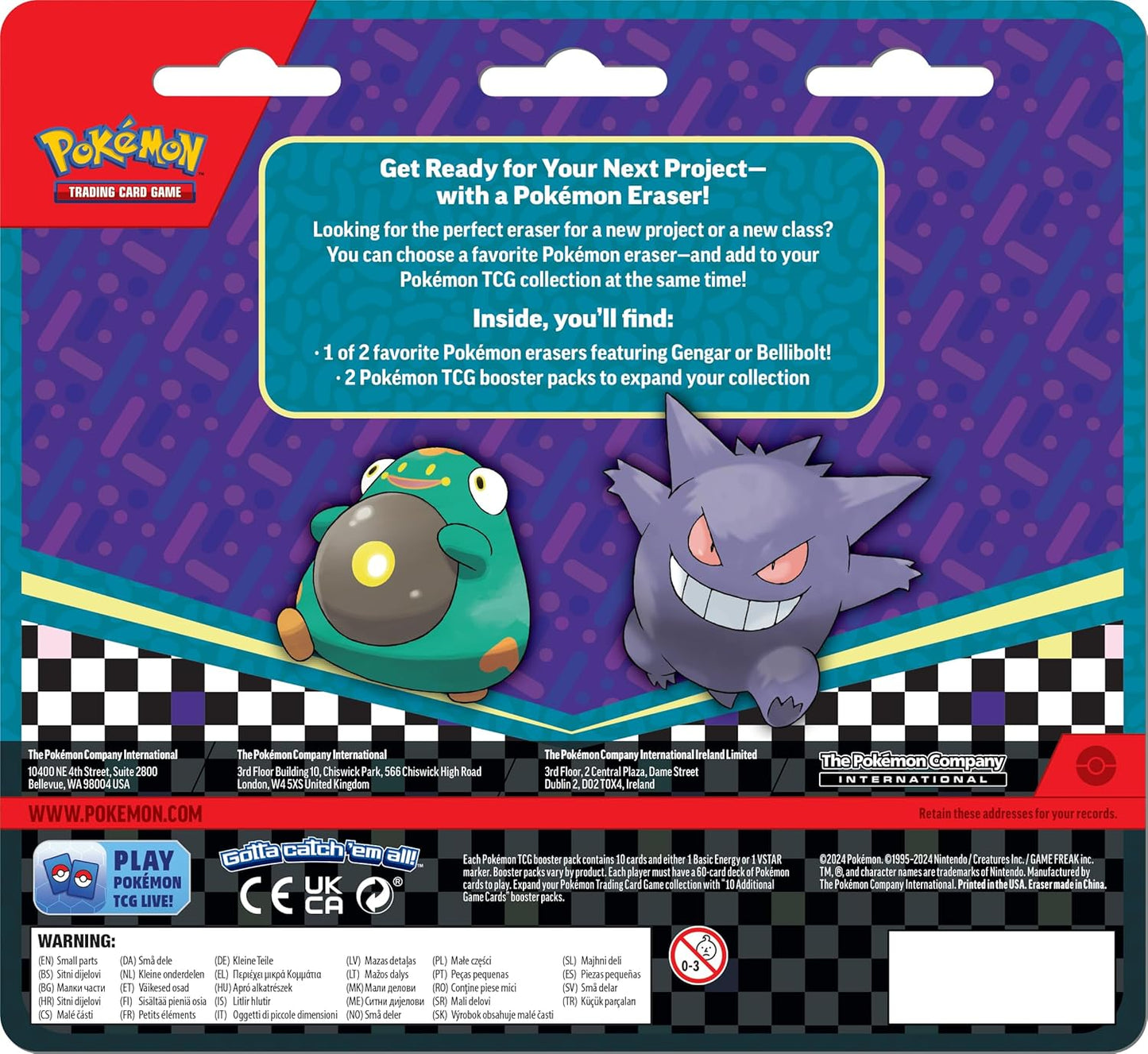 Pokemon TCG: Back to School Eraser Blister – Bellibolt