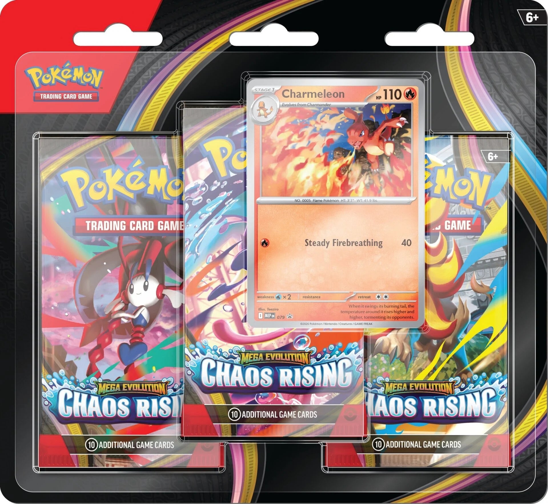 Chaos Rising booster 3-pack blister (random promo) pre-order release M –  ThePokeHive