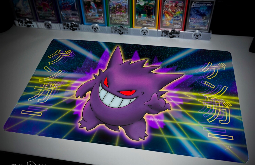 Masaki retro Ghost Play/ Gengar Desk Mat (Stitched)