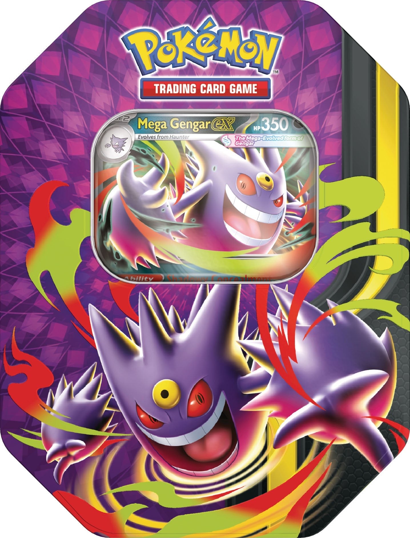 Mega moonlight tin SET pair of tins (one mega clefable, one mega gengar) pre-order June 5