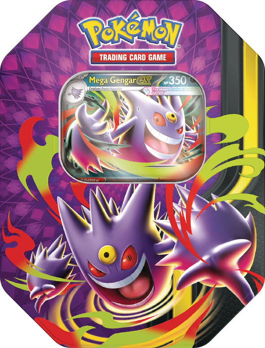 Mega moonlight tin SET pair of tins (one mega clefable, one mega gengar) pre-order June 5