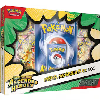 1 of each (3 boxes, 1 set) Pokemon Mega Evolution: Ascended Heroes Mega Meganium/Emboar/Feraligatr ex Box presale- release April 24