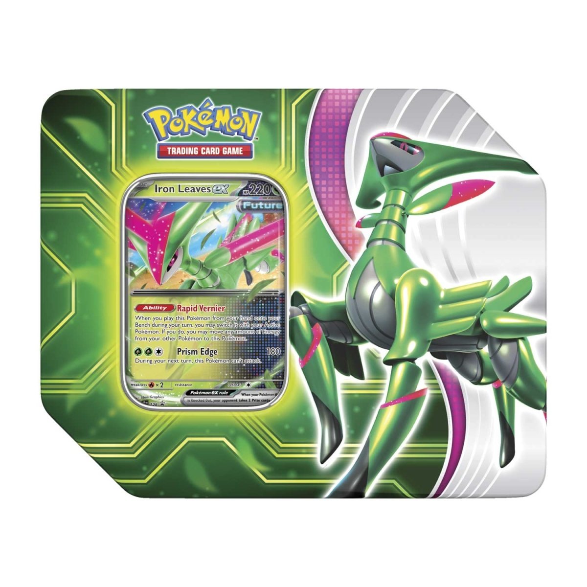 Paradox Clash Tin Iron Leaves ex Pokemon