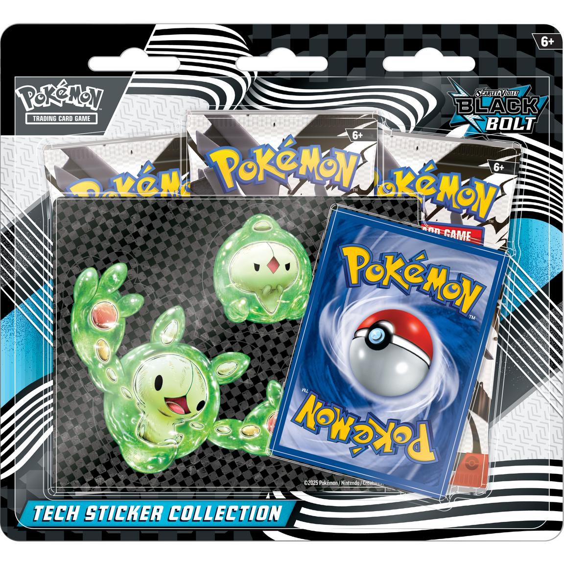 Pokemon Trading Card Game: Black Bolt Tech Sticker Collection 3-Pack Blister Releases 8/1/25