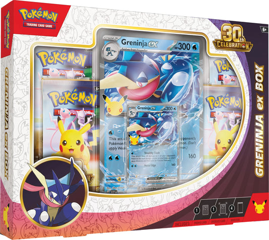 Pokémon TCG: 30th Celebration Pokémon ex Box—Greninja ex pre-order September 16, 2026