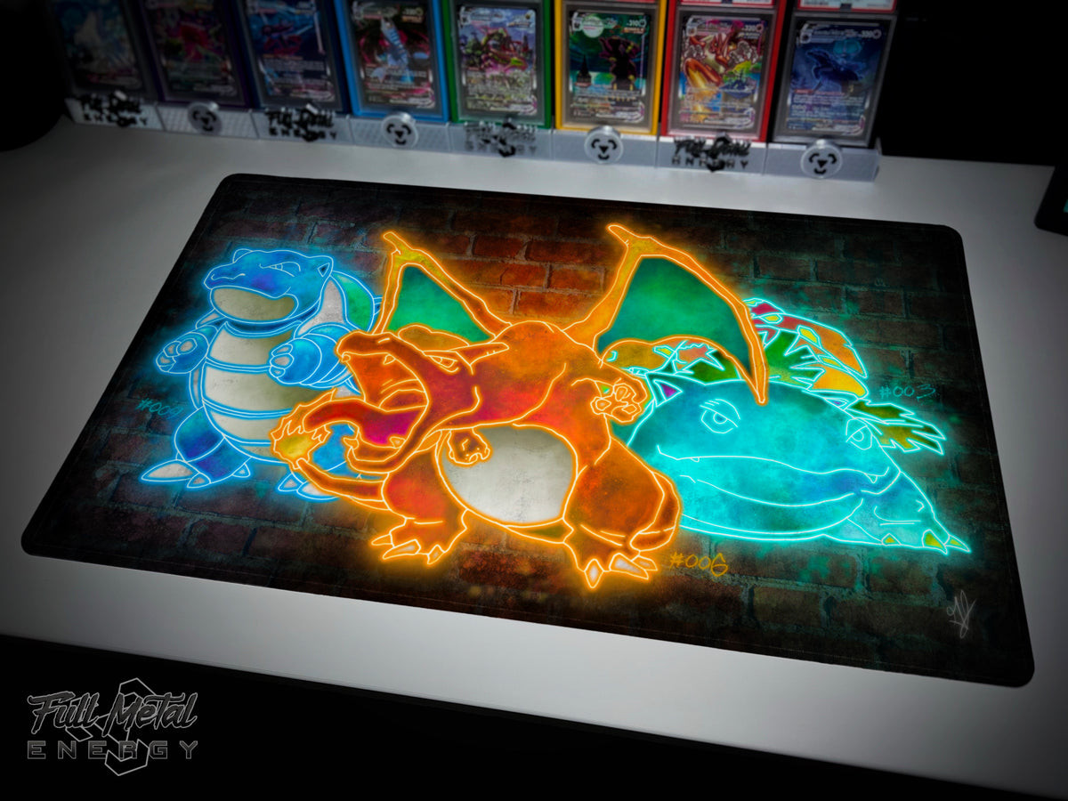 Big Three Neon Play/Desk Mat (Stitched)