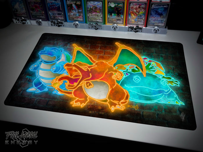 Big Three Neon Play/Desk Mat (Stitched)