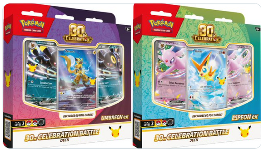Pokemon 30th anniversary battle decks (Pair, one of each) PRE-ORDER October 30th
