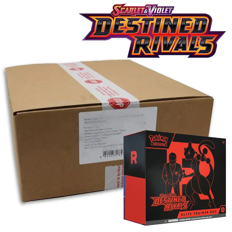 Pokemon sv10 destined rivals elite trainer box case double boxed (10 etbs)