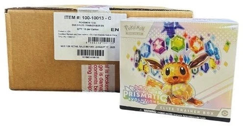 Prismatic evolutions elite trainer box SEALED CASE ships within two weeks
