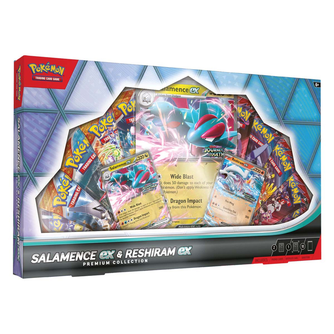 Pokemon Scarlet & Violet Salamence ex & Reshiram ex Premium Collection [10 Booster Packs, 2 Foil Promos, Oversize Card & More] (Pre-Order ships October 24)