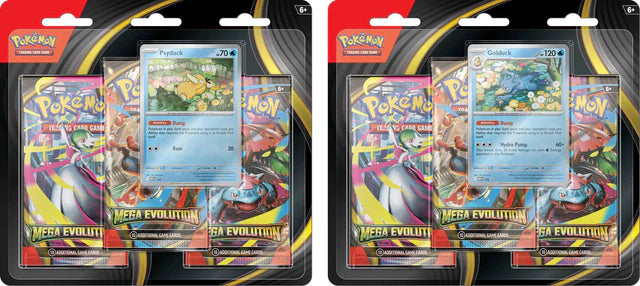 Pokemon Mega Evolution 3-Pack Blister pre-order release september 26 1 of each art (2 items)